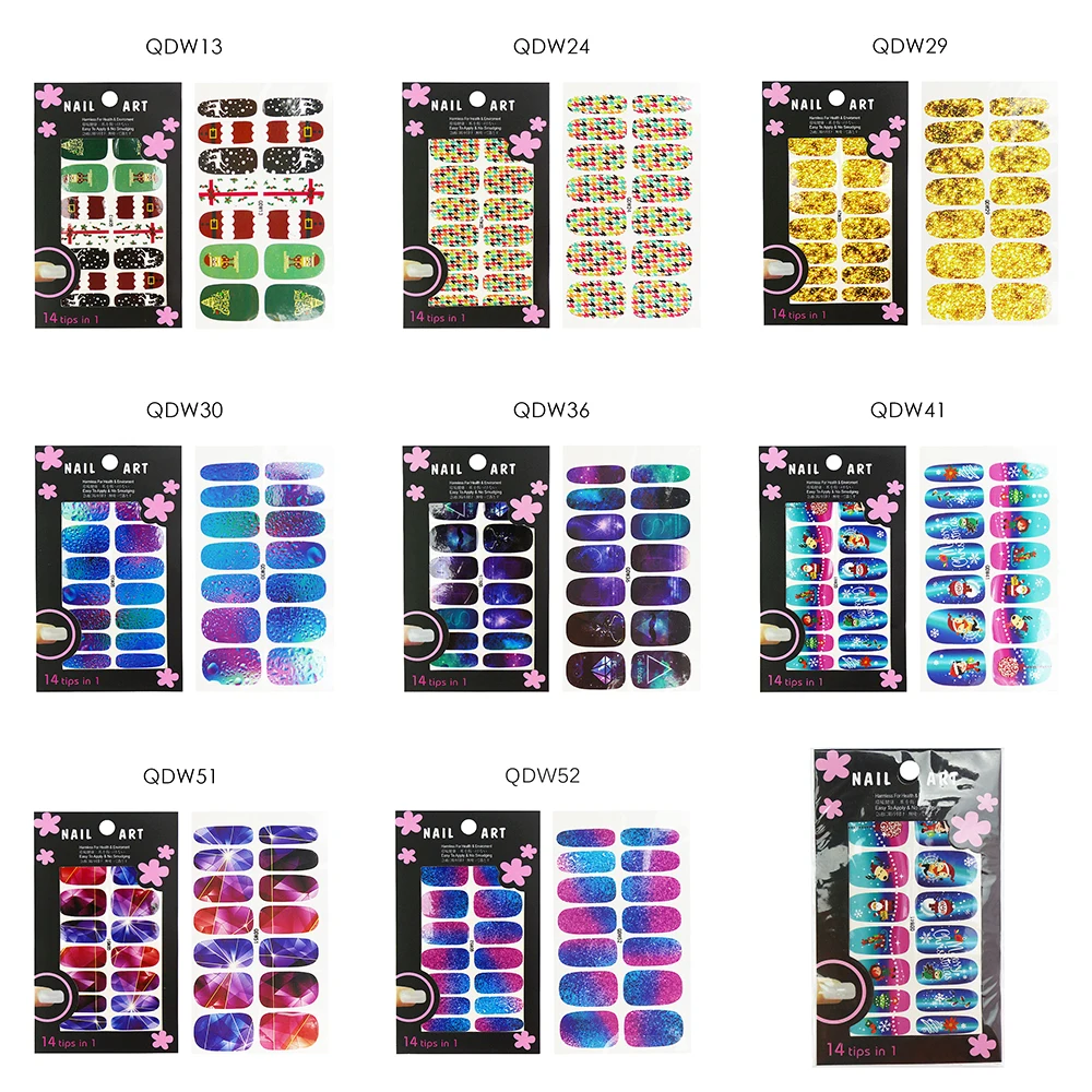 Самоклеящиеся наклейки для ногтей с полным покрытием водостойкие переводные