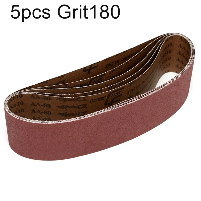 

5pcs Abrasive Sanding Belts 40-320 Grits Polishing Grinding Woodworking Metals