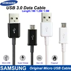 Оригинальное быстрое зарядное устройство Samsung 2A, кабель Micro USB 11, 21, 5 м 2A, кабель передачи данных для Galaxy S6 S7 Edge Note 4 5 J4 J6 J5 A3 A7 A5 (2017)