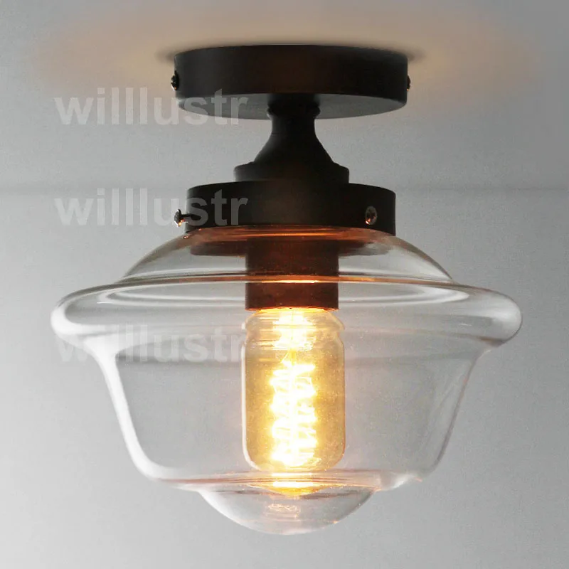 

willlustr modern glass ceiling lamp clear glass shade lighting transparent shade glass light pineapple water wave like crystal