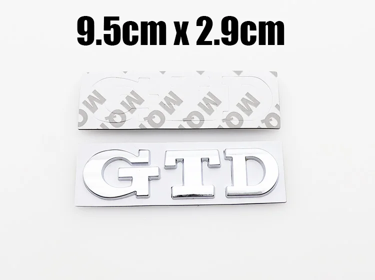 1 шт. Новейшая металлическая наклейка GTD с логотипом автомобиля на задний бампер