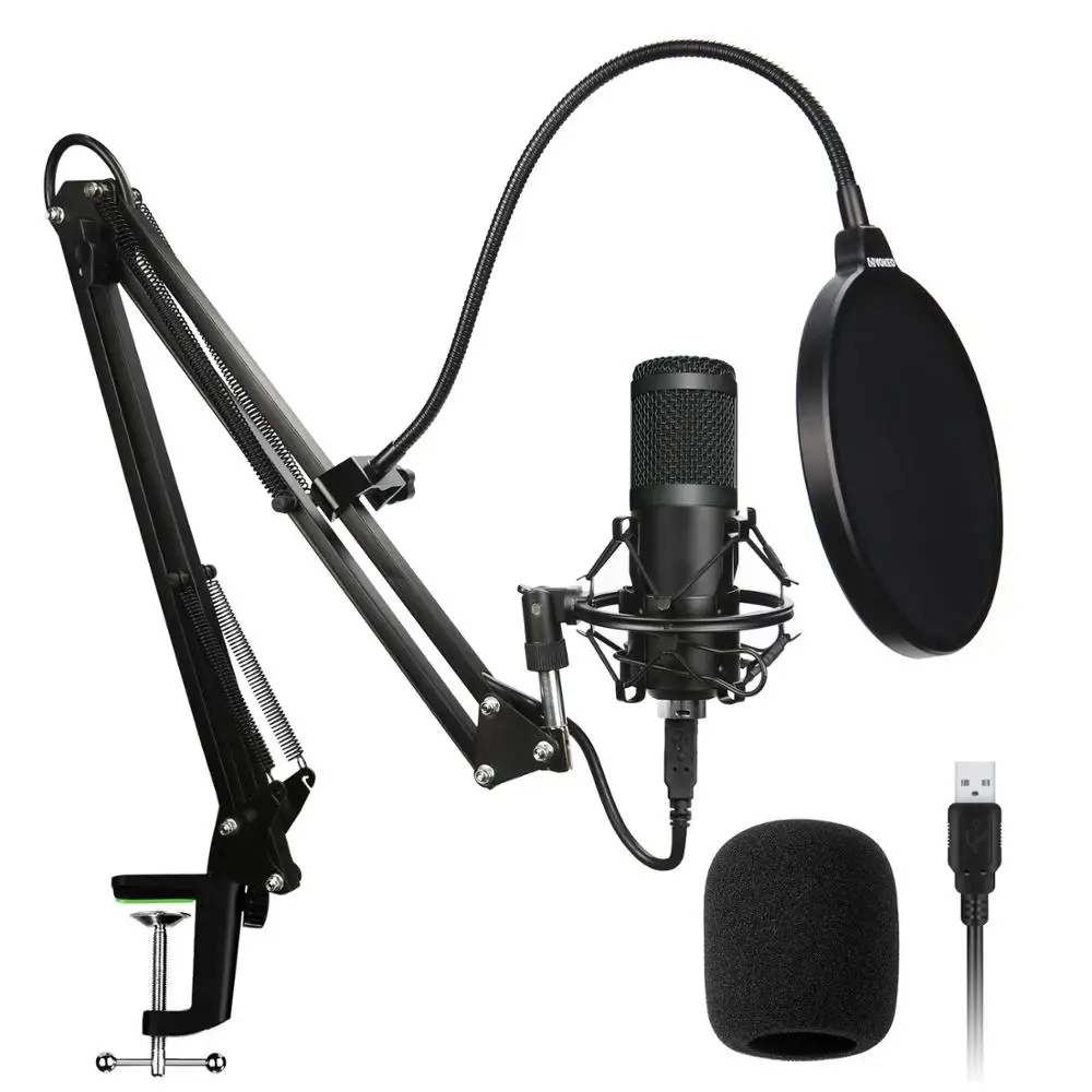 Professional Condenser Audio 3.5mm Wired BM800 Studio Microphone Vocal Recording KTV Karaoke Mic W/Stand For Computer | Электроника