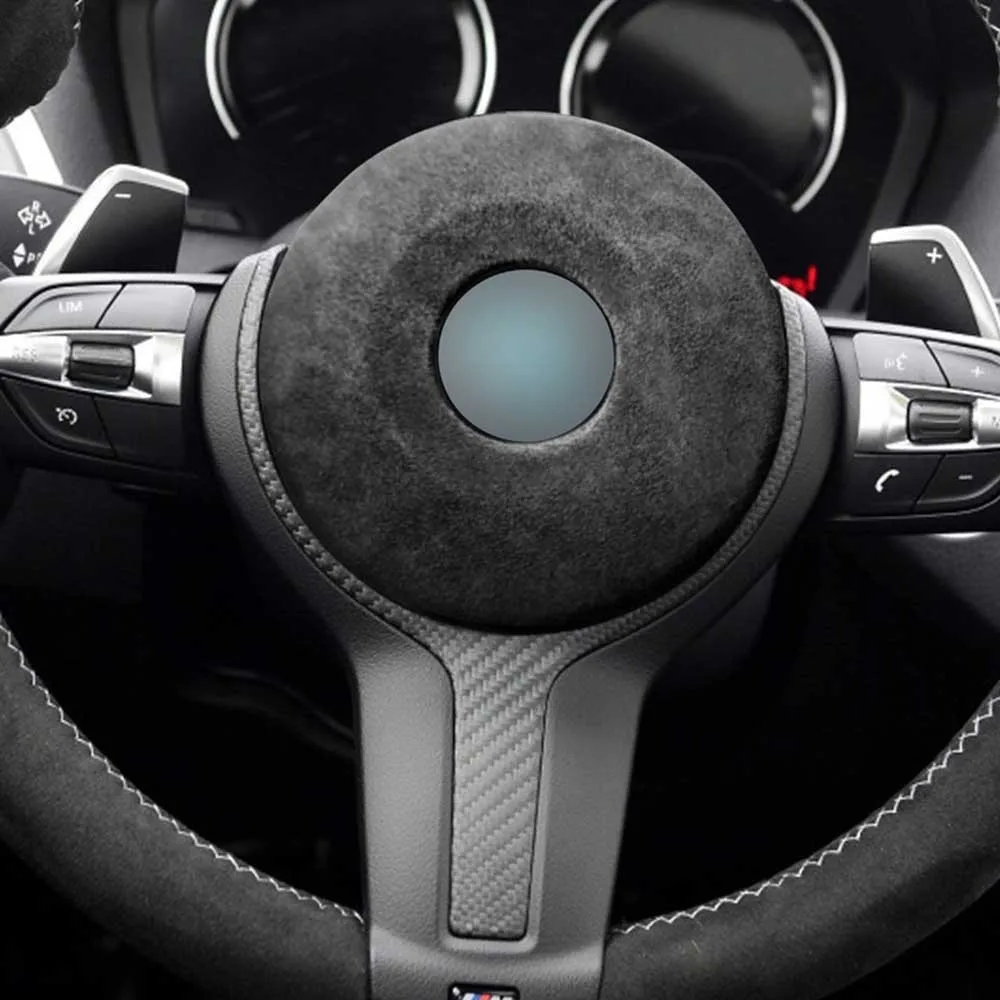 

Black Gray Car Steering Wheel Airbag Decoration Brand New High Quality