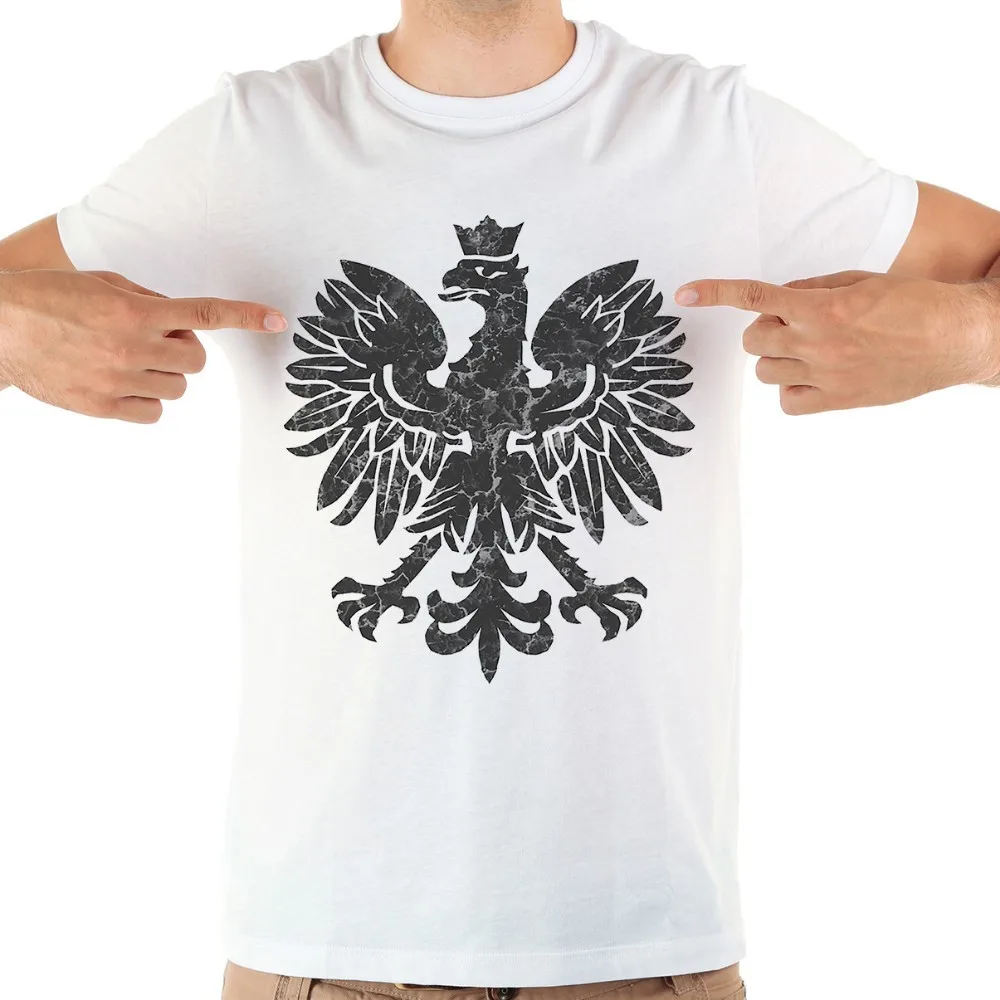 

Poland eagle funny t shirt men 2020 summer new white casual homme cool polish tshirt plus size