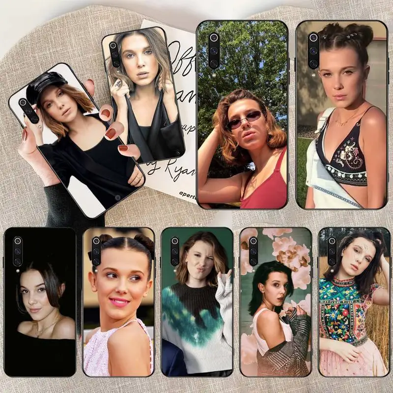 

NBDRUICAI Millie Bobby Brown TPU black Phone Case Cover Hull for Redmi Note 8 8A 7 6 6A 5 5A 4 4X 4A Go Pro Plus Prime