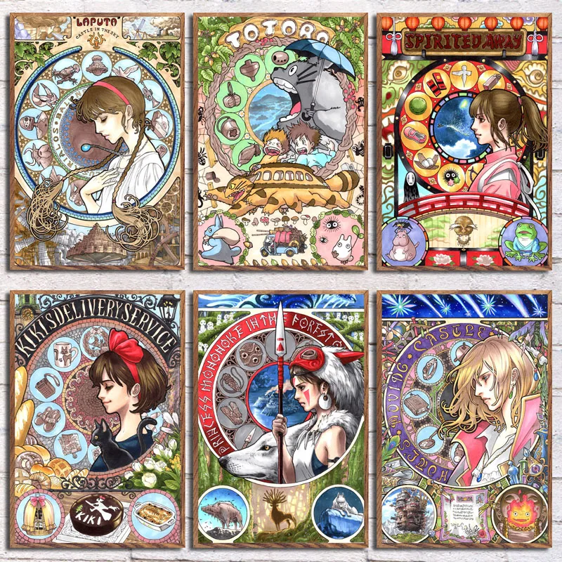 Миядзаки Хаяо гибли серия аниме принцесса мононокка картина с изображением