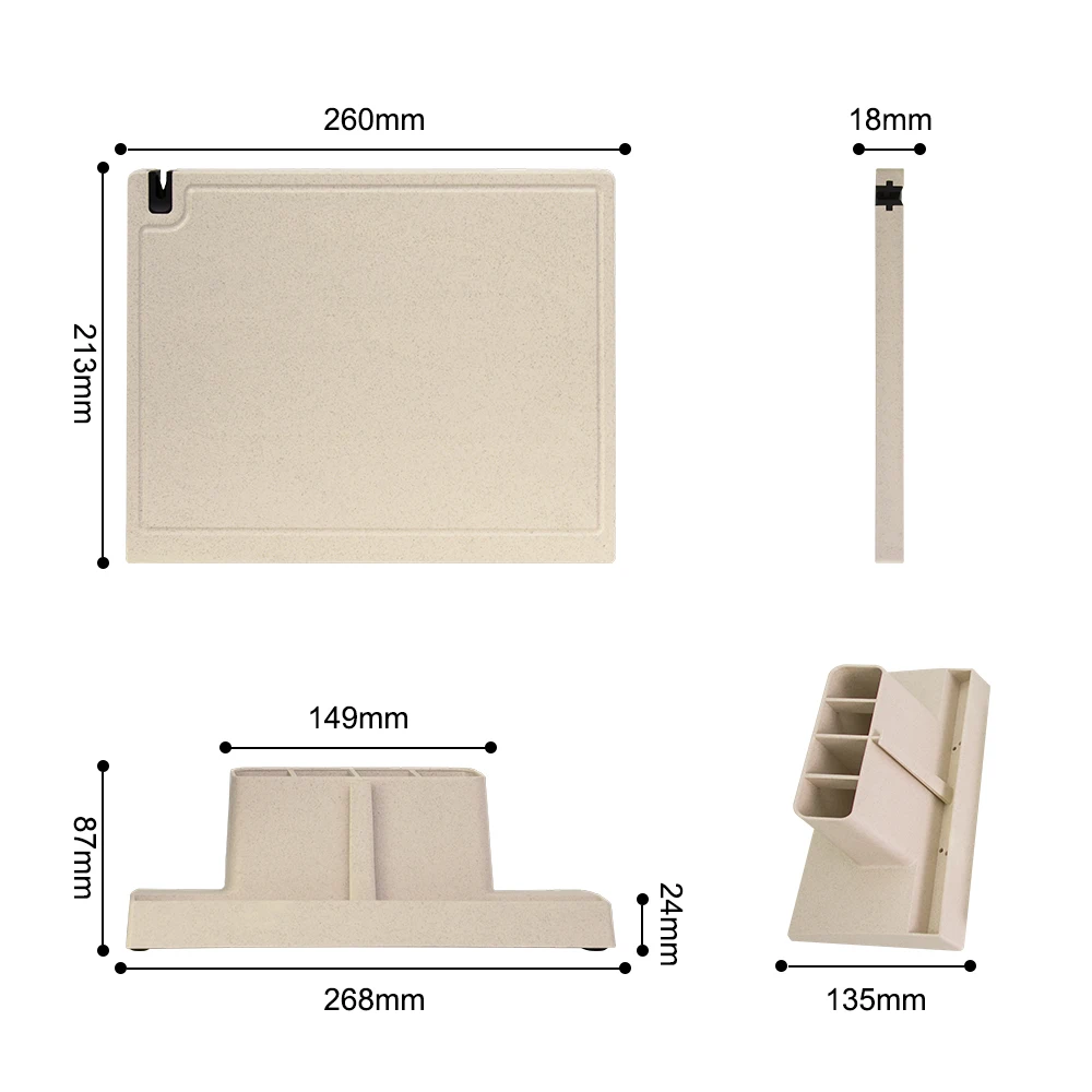 3 в 1 многофункциональная Антискользящая квадратная доска для резки и заточки