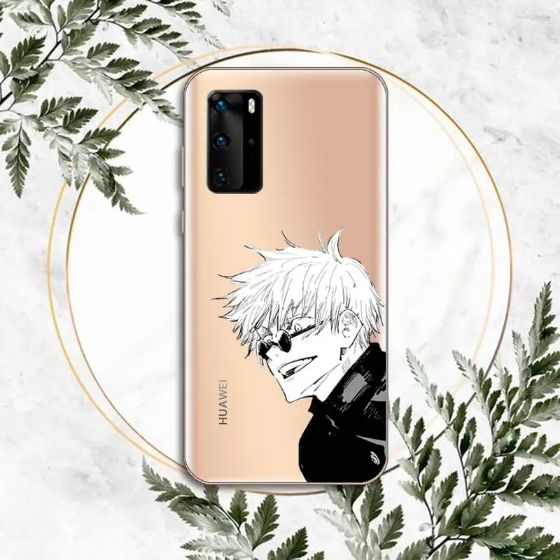 

Jujutsu Kaisen Phone Case Clear Transparent for huawei honor P 40 30 20 lite Pro 10 i 8 9 x p smart 2019