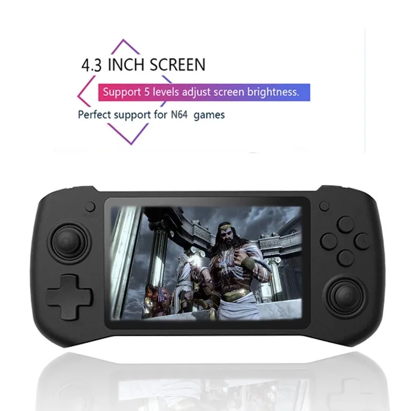 Preise GP430 Spiel Konsole Raspberry Pi HDMI Ausgang Tragbare Handheld-Spiel-Spieler Für PS1/N64/NDS/SNES Mit 15000 Spiele Retro Konsole