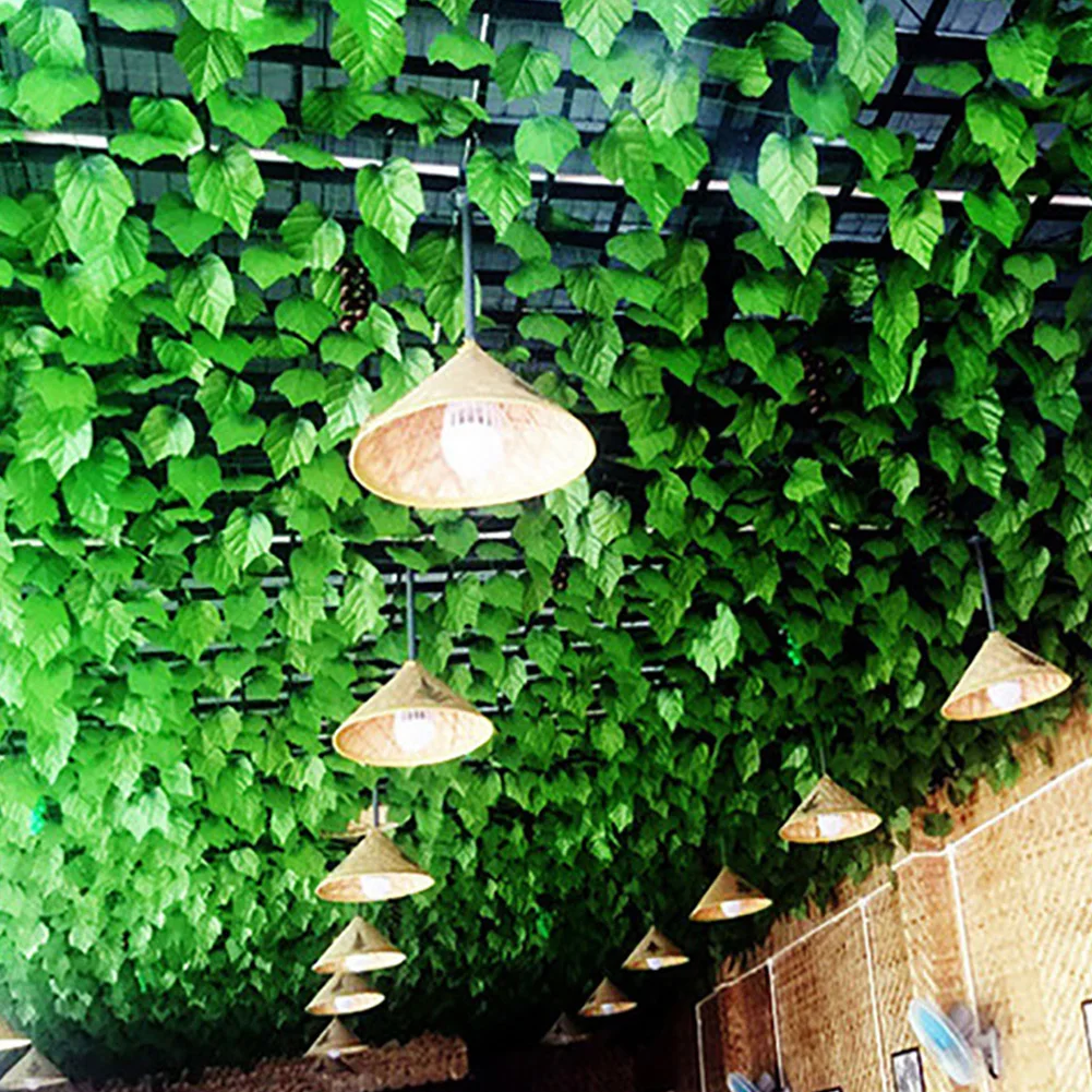 

3 Style 1pc 36/72/90 leaves Artificial Decoration Grape Green artificial Hanging Ivy 7.5ft Vines Room Home Decor Garden Party