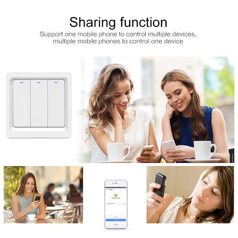 Мобильный телефон WIFI управление Умный дом белый 86 Тип три кнопки Европейский