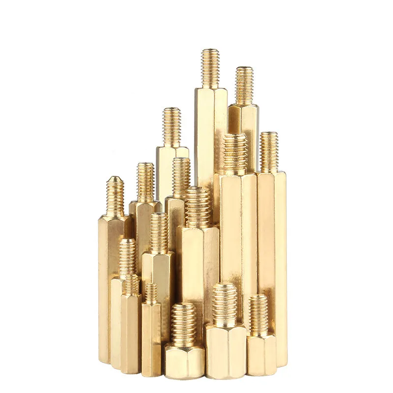 10 шт. шестигранный штекер-гнездо M3x5 + 6 M3x6 M3x7 M3x8 M3x9 M3x10 латунная прокладка