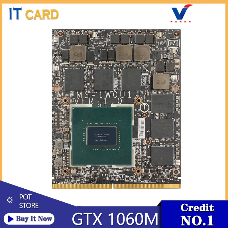 Tarjeta gráfica de vídeo GTX1060M GTX 1060M 6GB N17E-G1-A1 para ordenador portátil MSI GT80 GT72 GT70 Dell Alienware M17X R5 M18X R3 /HP/MSI/Clevo