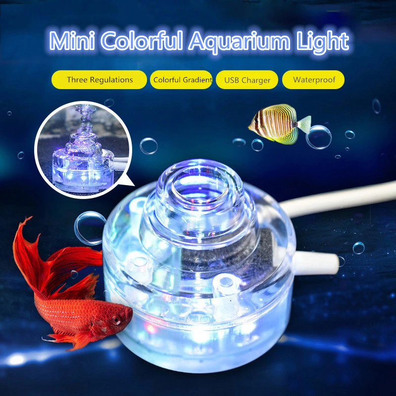 Подводный аквариум светодиодные фонари с воздушным насосом камень подводный для