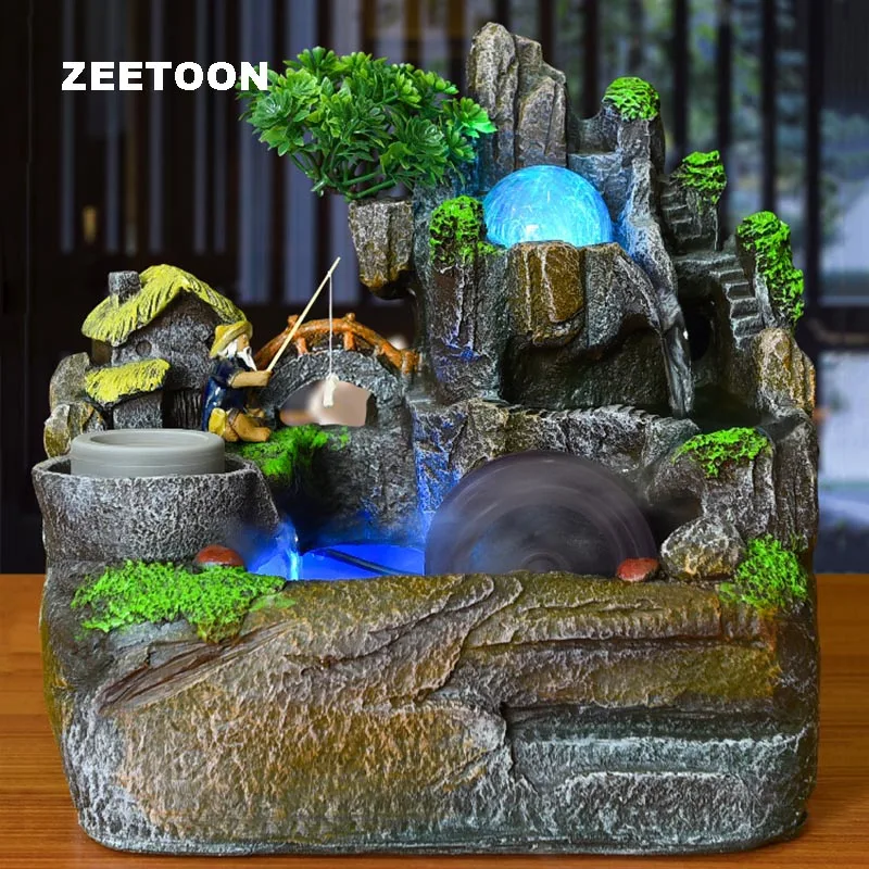 Креативный фонтан фэн шуй в рокере 110 220 В крытый водопад гидропонный цветочный