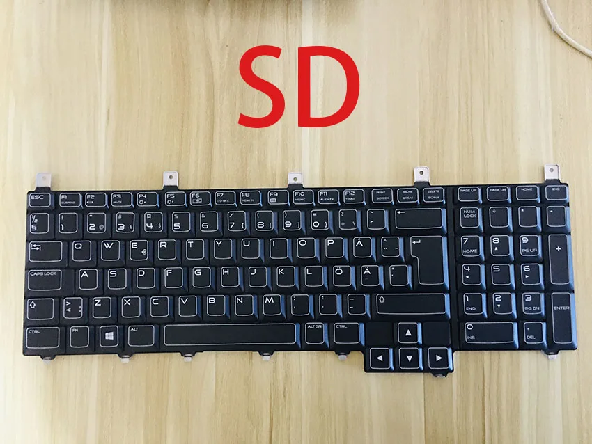 Клавиатура для Dell Alienware M18X R1 R2 M17X R3 R4 uk/US/Шведский/немецкая зеленая