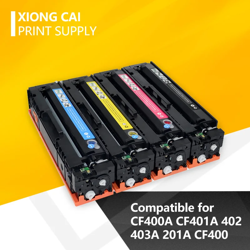 4 цвета CF400A CF401A 402 403A 201A CF400 совместимый картридж с тонером для HP Color LaserJet Pro M252dn 252n MFP
