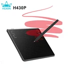 Графический планшет HUION H430P для рисования, устройство для создания рисунков и набросков, ручка без батарейки, перчатка в комплект не входит