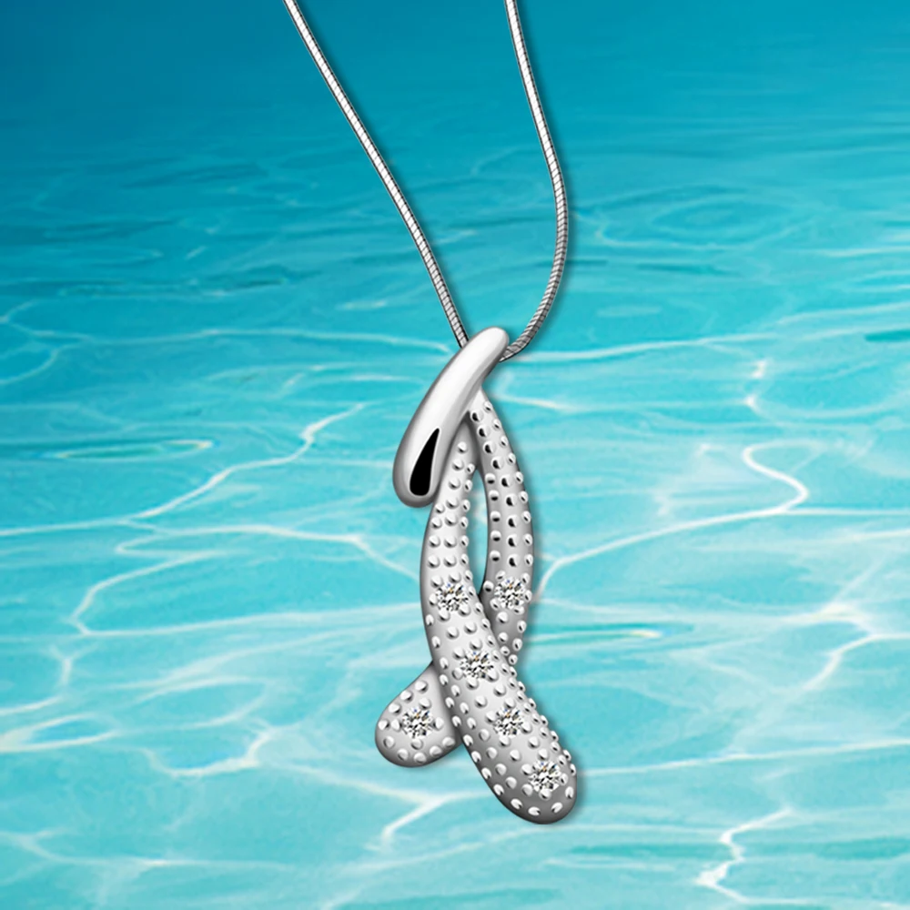 Модные женские ожерелья в новом стиле из чистого серебра 925 пробы пересекающие