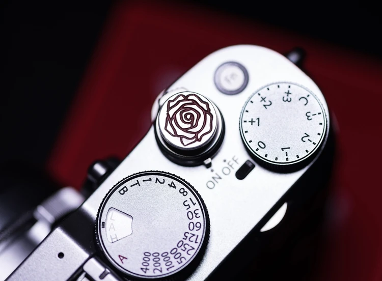 Red Line Rose Оригинальная Серебряная+ латунная кнопка спуска затвора для камеры Fujifilm X100F XPRO2 XE3 XT3/X10/X20/X30 Leica M1/M2 - Цвет: Red Line Rose