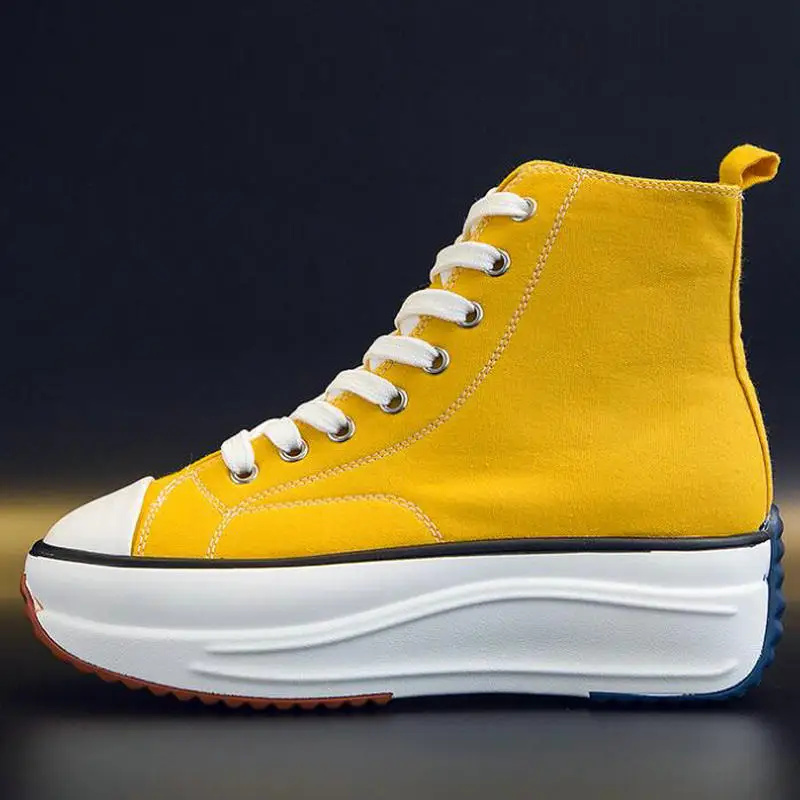 

Кеды женские холщовые, высокие кроссовки, дышащие, на платформе, модная обувь для тренировок