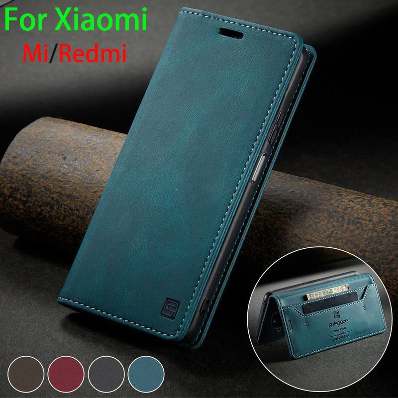 Кожаный чехол-кошелек для Xiaomi Redmi Note 10 Pro 9 8 Магнитный флип-чехол Xiomi Mi 10T 11T Lite Poco M2