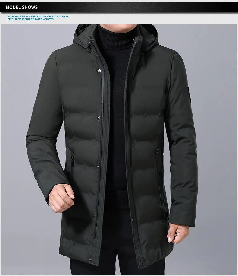 New Men's Winter Jacket High Quality Thick Winter Middle-Aged Warm Long Coat Cotton Clothes Men Parkas Large Size 5XL