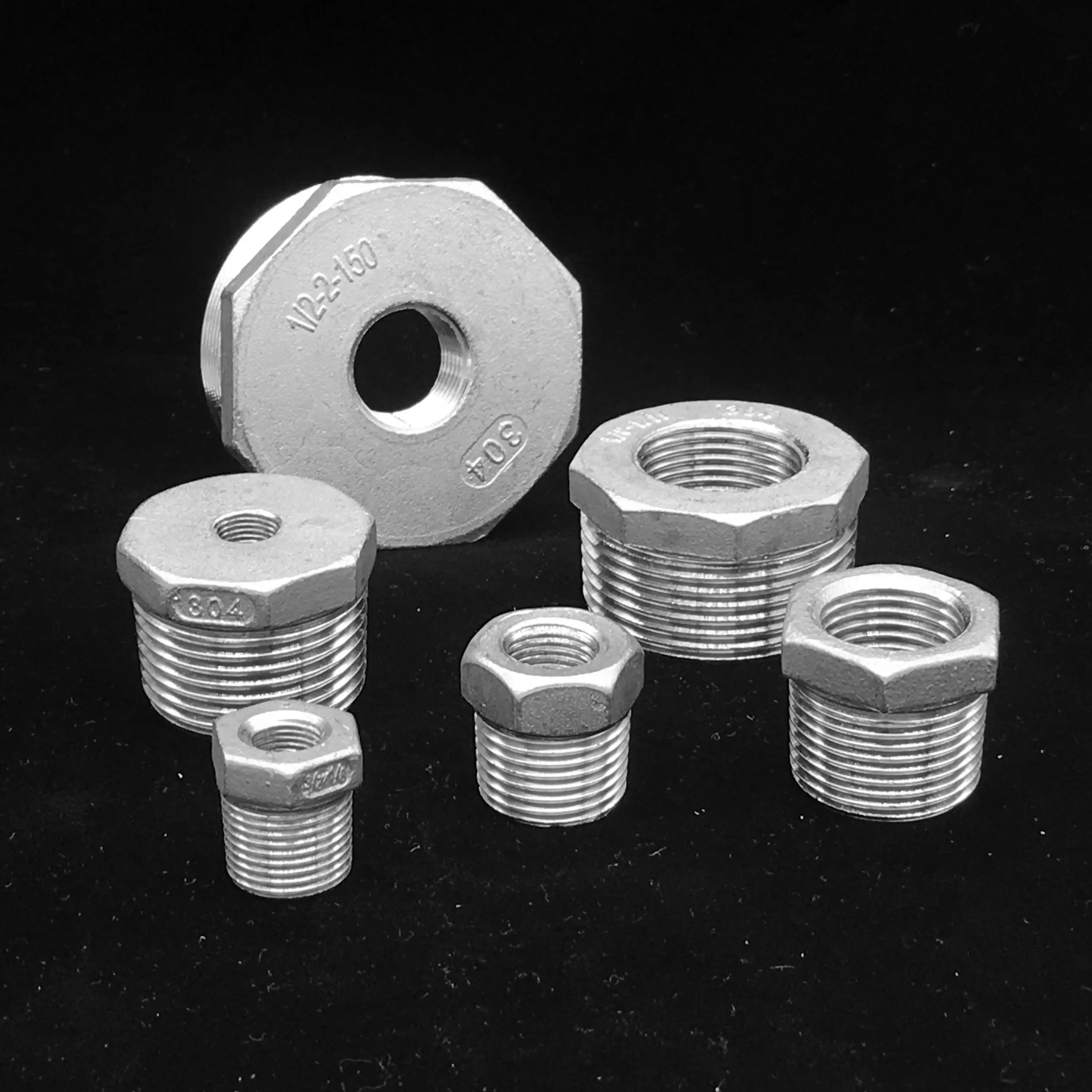 

Reducer Bushing Male x Female 1/8" 1/4" 1/2" 3/4" 1" 1-1/4" 1-1/2" BSP Threaded Stainless Steel SS304 Plumbing Pipe Fittings