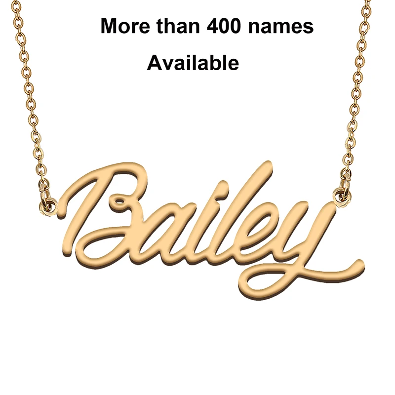 

Cursive Initial Letters Name Necklace for Bailey Birthday Party Christmas New Year Graduation Wedding Valentine Day Gift