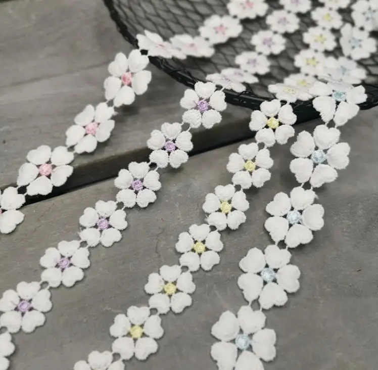 2 метра синяя розовая фиолетовая желтая вышивка ручная работа вышитая сетка