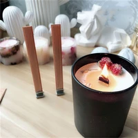 1020pcs 8mm 12 5mm 13mm wooden wick candle with sustainer tab candle wick core for diy candle making pick soy parffin wax