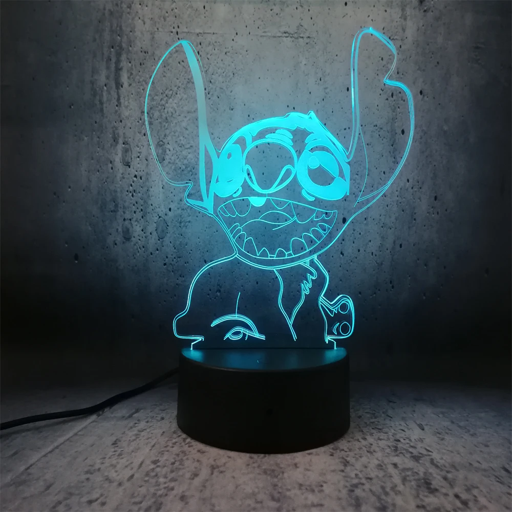 Комическая версия стежка Смеющийся 3D лампа Alien dog милые домашние животные