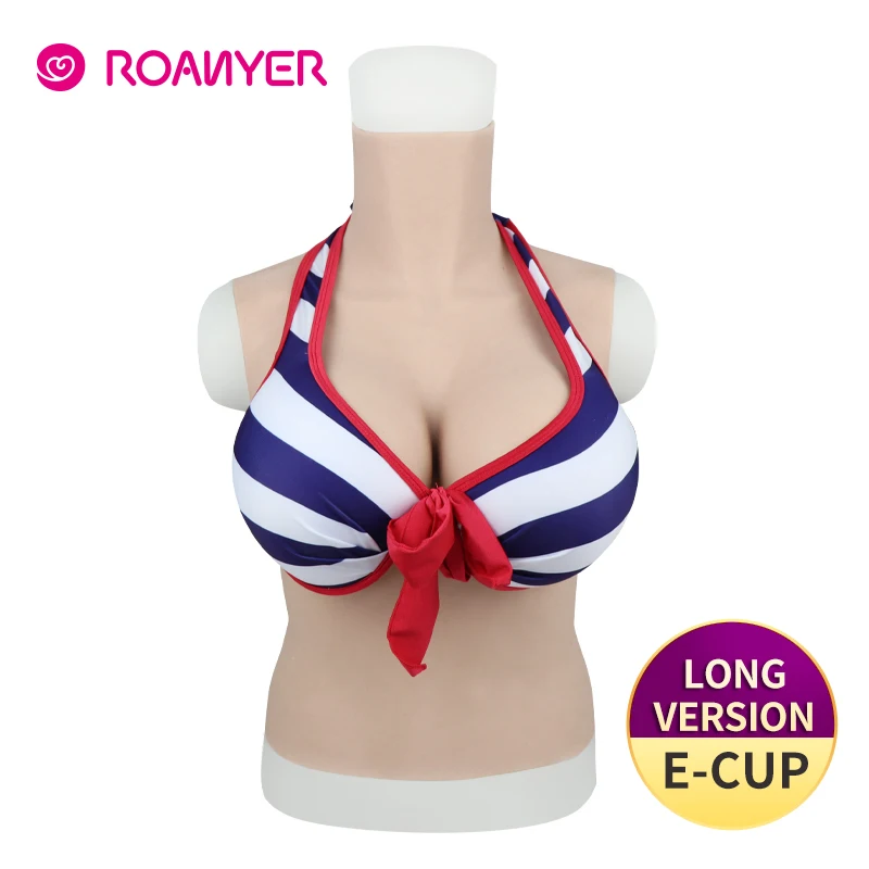 Roanyer трансгендер Трансвестит Искусственные Силиконовые поддельные формы груди E