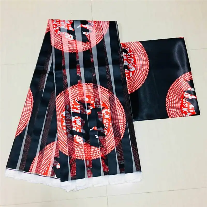 Атласная ткань из органзы мягкая шелковая Африканский материал принты Анкары