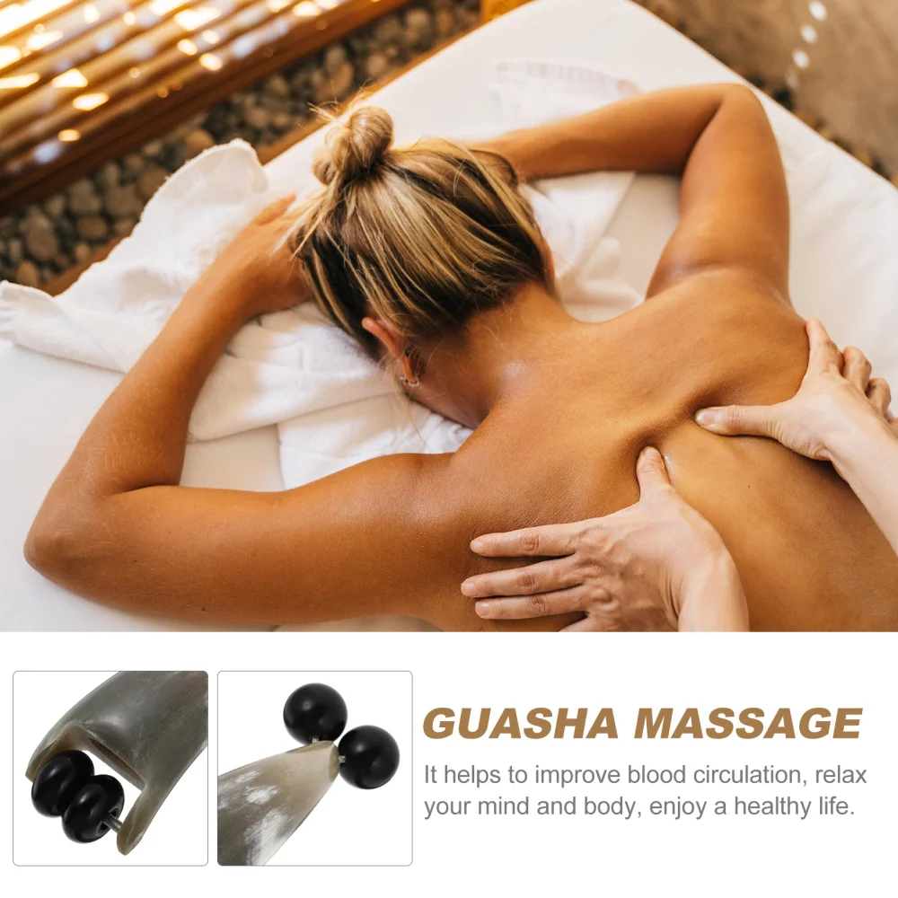 

1Pc Horn Wheel Dual Head Massager Hand Held Roller Muscle Roller