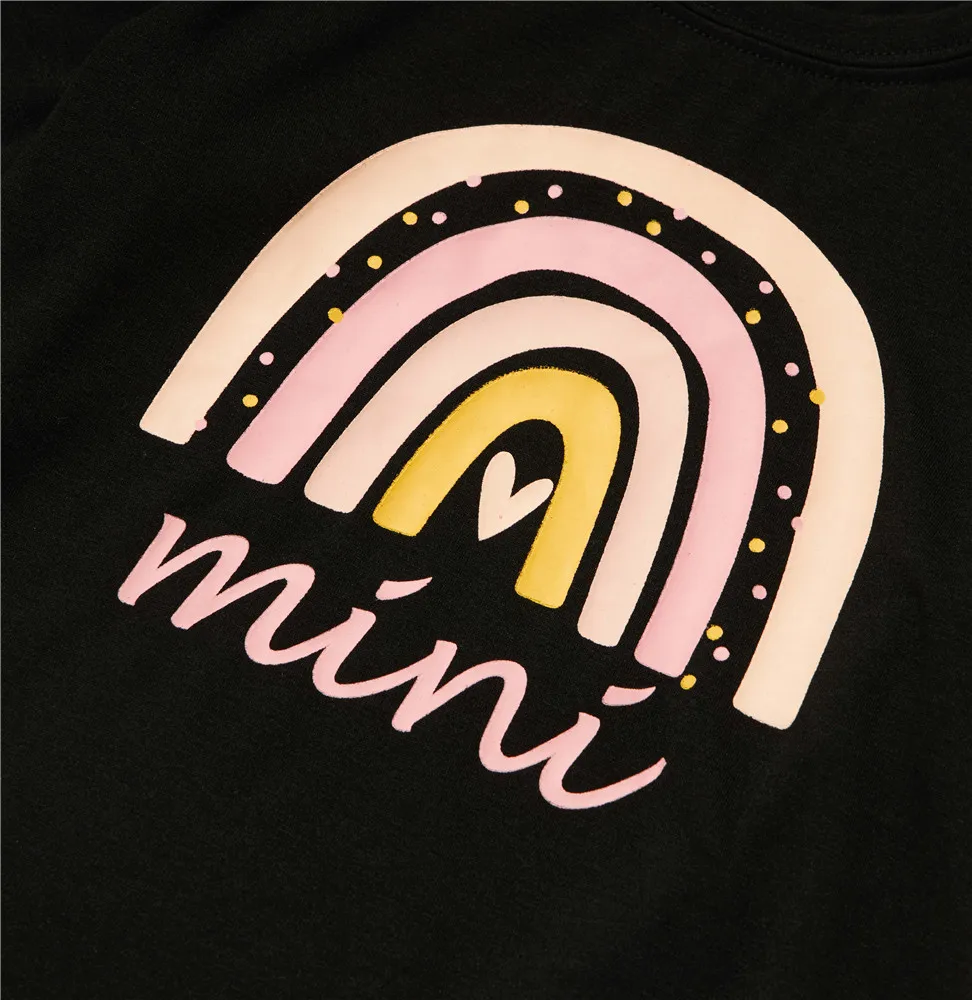 NASHAKAITE/Одинаковая одежда для мамы и дочки семейная футболка с надписью mini принтом