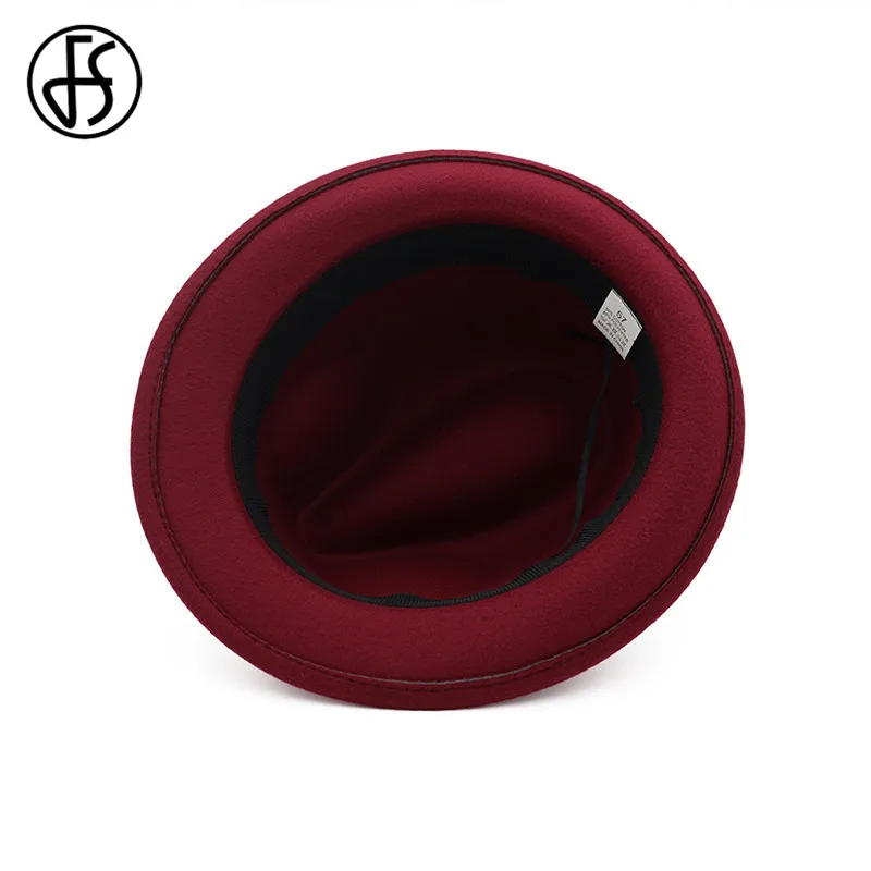 Женская фетровая шапка трилби FS шерстяная осенне зимняя 2019|Мужские фетровые