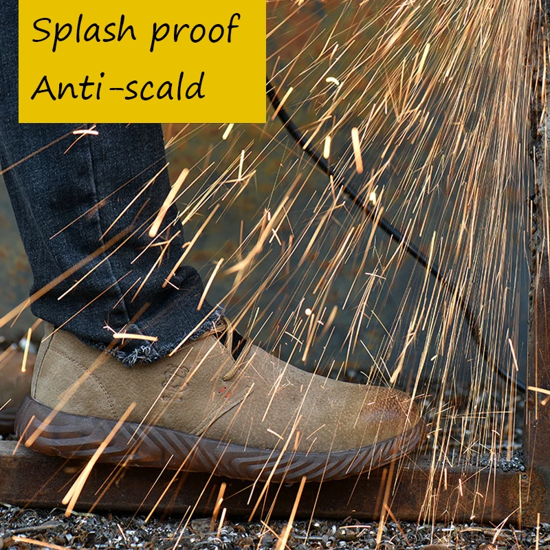 Мужские защитные ботинки от брызг и горячей сварки стальные светильник шащая