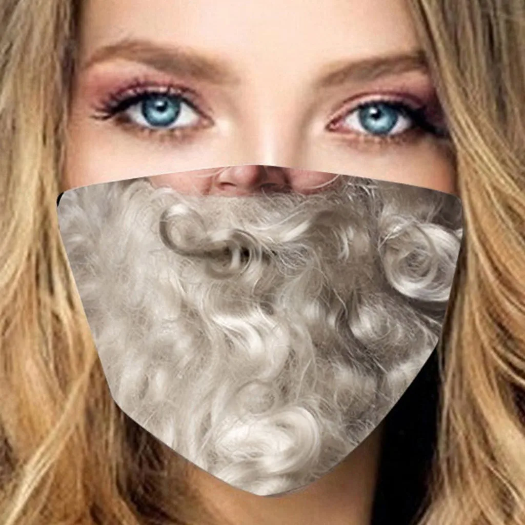 

1pc Men And Women Dust-proof Mouth For Dust' Protection Face Mask Funny Face Mask Christmas Print Mask Funda Mascarilla#35