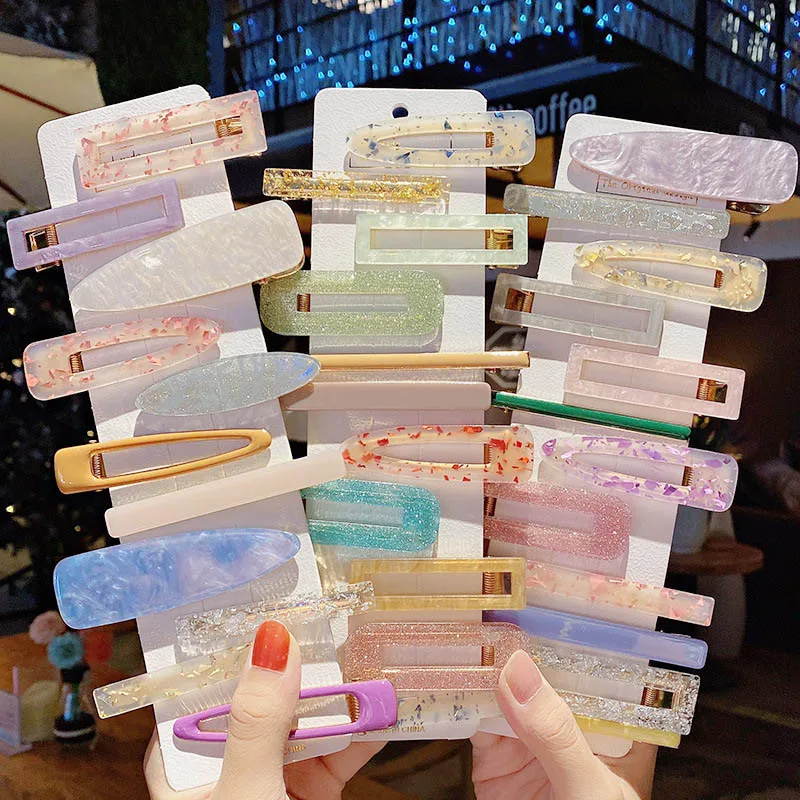 

Заколки для волос акриловые женские, 3 шт.