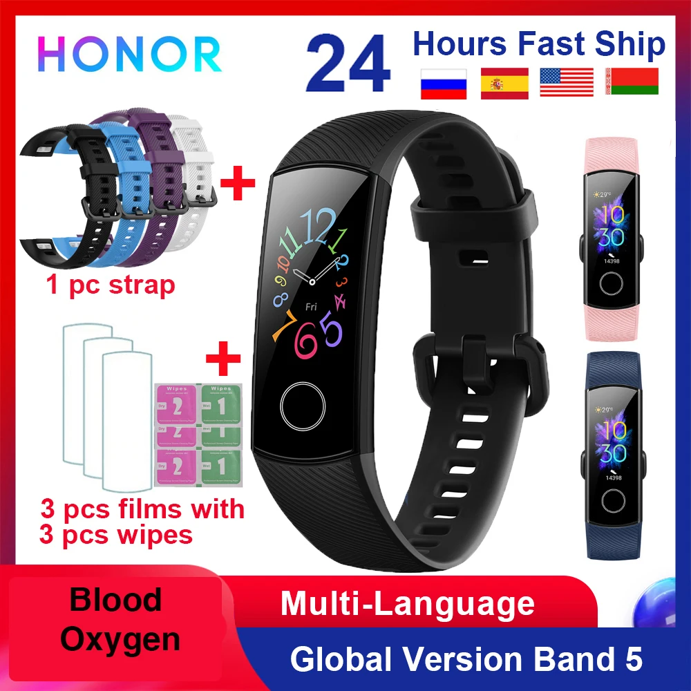 Смарт часы Honor Band 5 /4 мужские 0 95 дюйма пульсометр Bluetooth 4 2|Смарт-браслеты| |