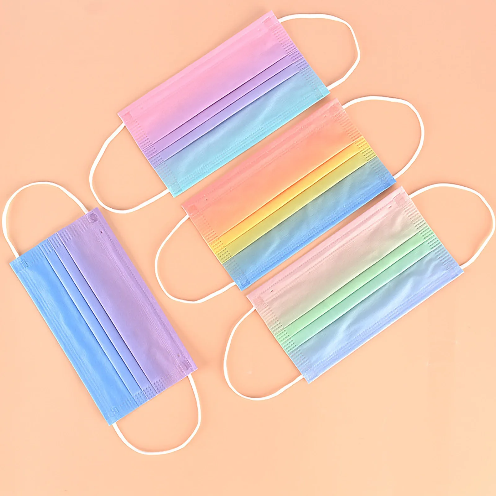 Маска одноразовая 3-слойная для взрослых дышащая с петлями ушей Одноразовая