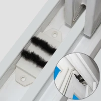 2pcs sliding door sealing strip dust stopper window slot sealer up and down track rubber buffer block with brush window hardware