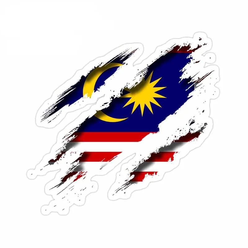 

13cm X 12.4cm For Torn Flag Bumper Car Decal Waterproof Car Stickers PVC Personality Creative Occlusion Scratch Decor
