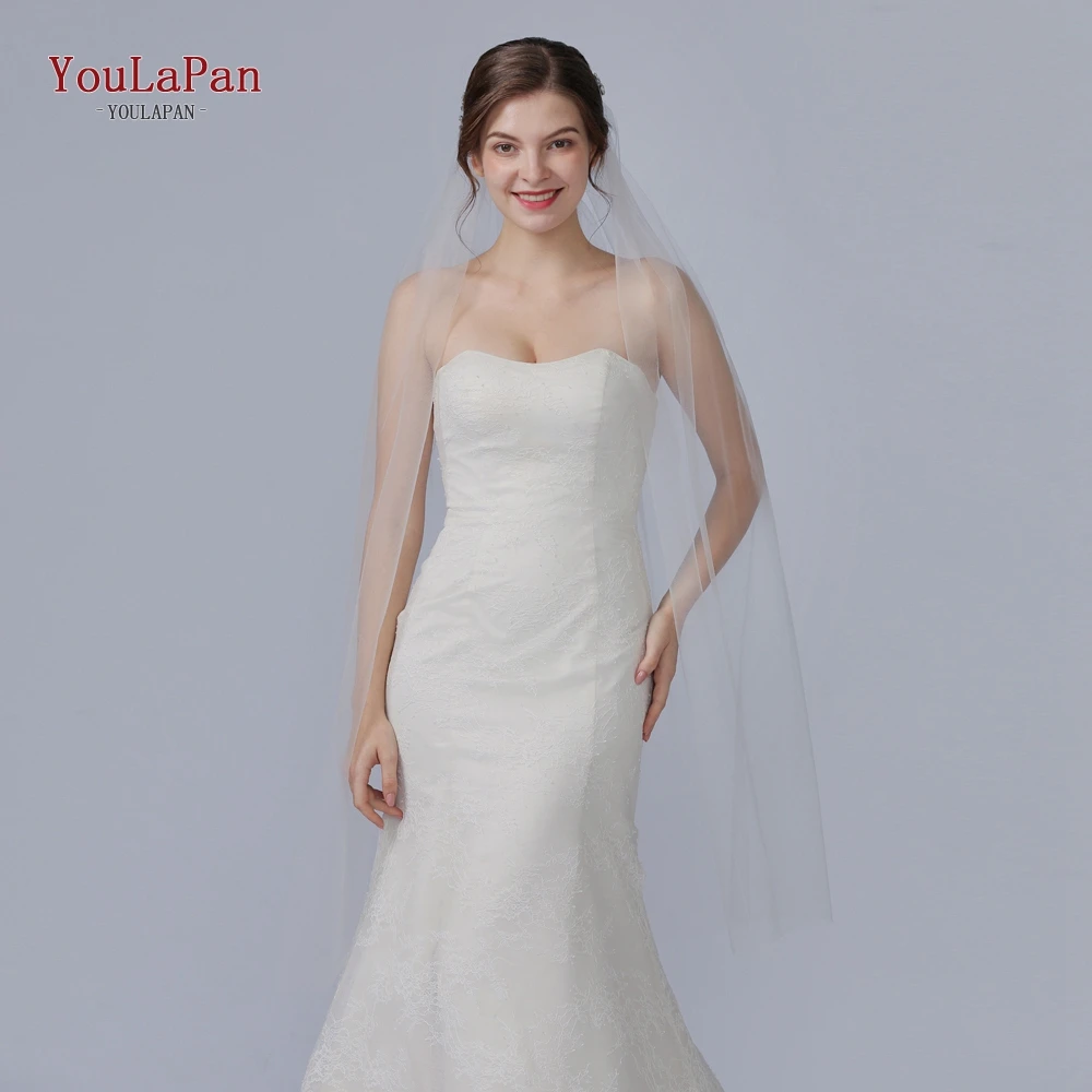 

YouLaPan VS283 Rhinstone Wedding Veil Headband Medium Length Bridal Veil Sparkle Veil Beautiful Women Wedding Veil