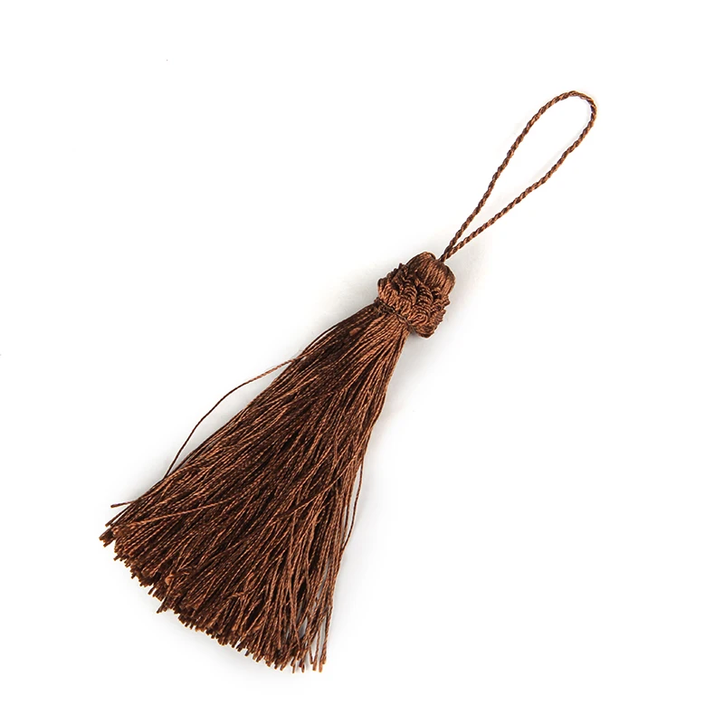 

2Pcs Polyester Silk Tassel Fringe Trim Tassel For Wedding Home Party Decoration DIY Sewing Curtain Accessories