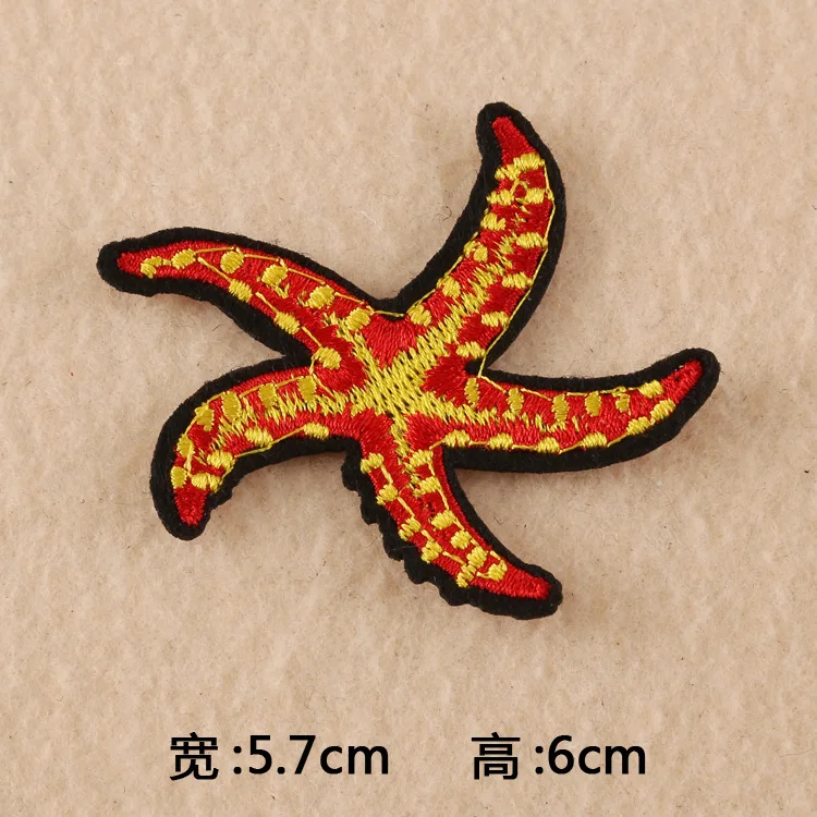 

Seafood Animal Cloth Sticker Octopus Shell Ornament Accessories Handmade DIY Patch Clothing Accessories Patches Iron on Parches