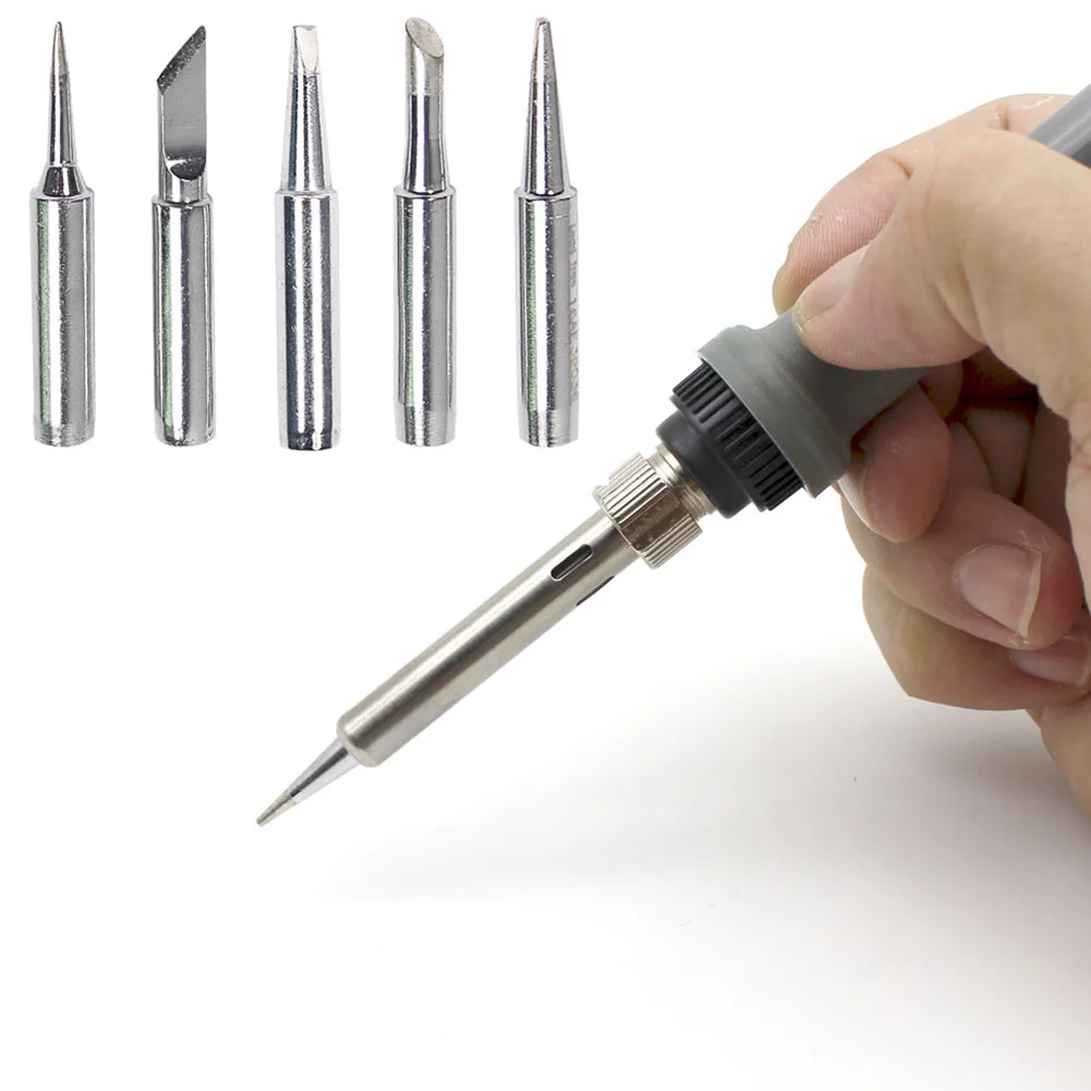 

110V 220V Repair Adjustable Temperature Electric With Tips Rustproof Welding Tool Practical Stainless Steel Soldering Iron Set