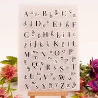 uppercase lowercase letters clear stamp transparent seal for diy scrapbooking card making clear silicone stamp photo album decor