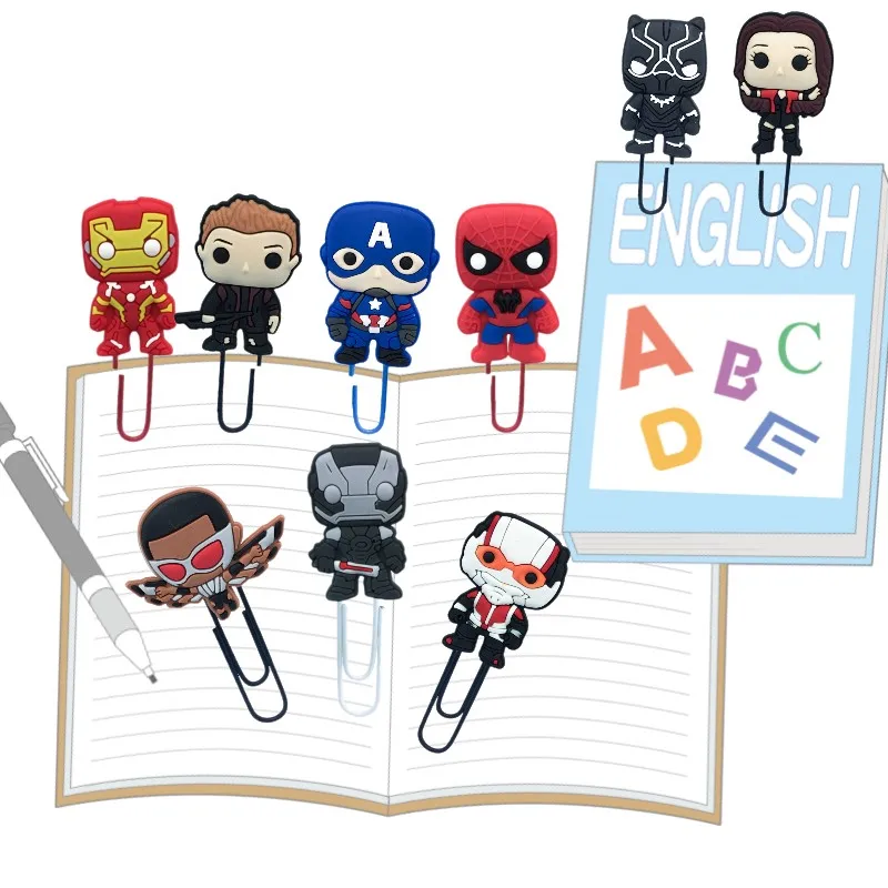 25 шт. Marvel Мстители закладки для детская бумага зажимы школьные офисные канцелярские страницы держатель для учеников подарок на день рождения